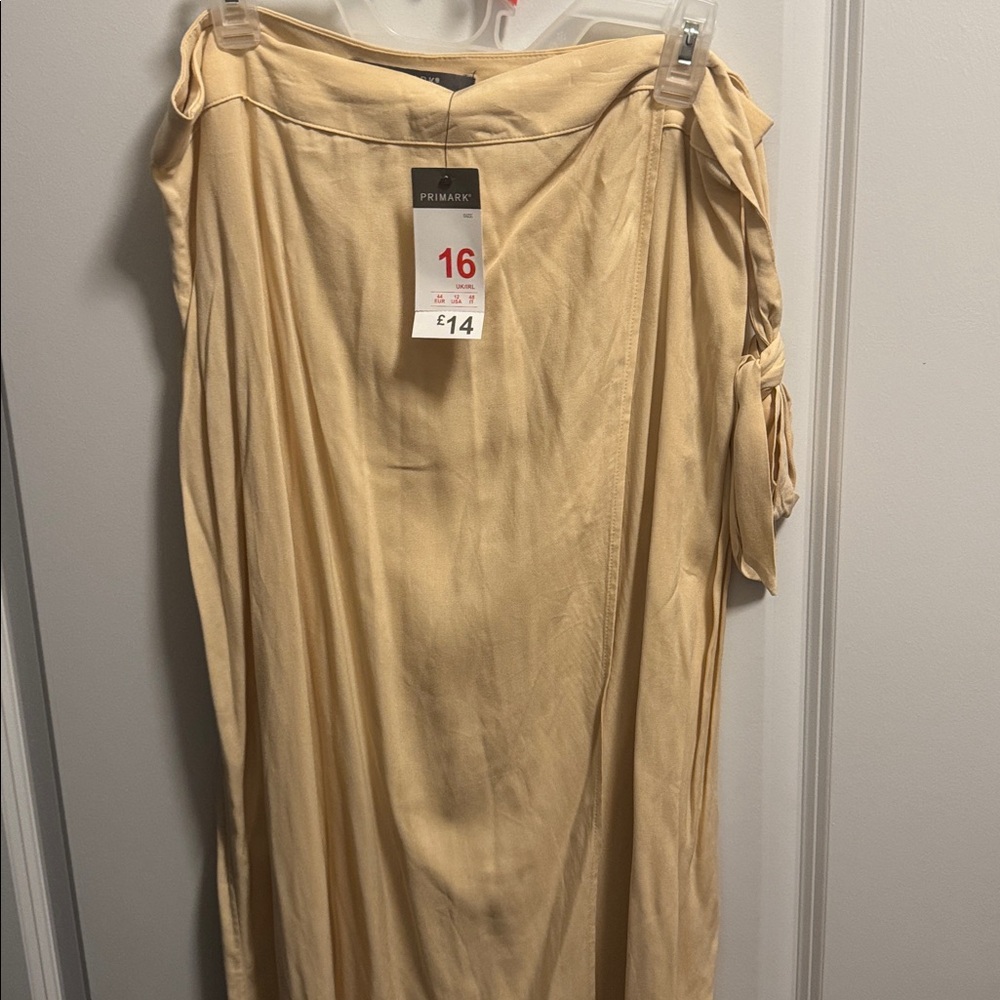 Primark Beige Skirt with Side Tie